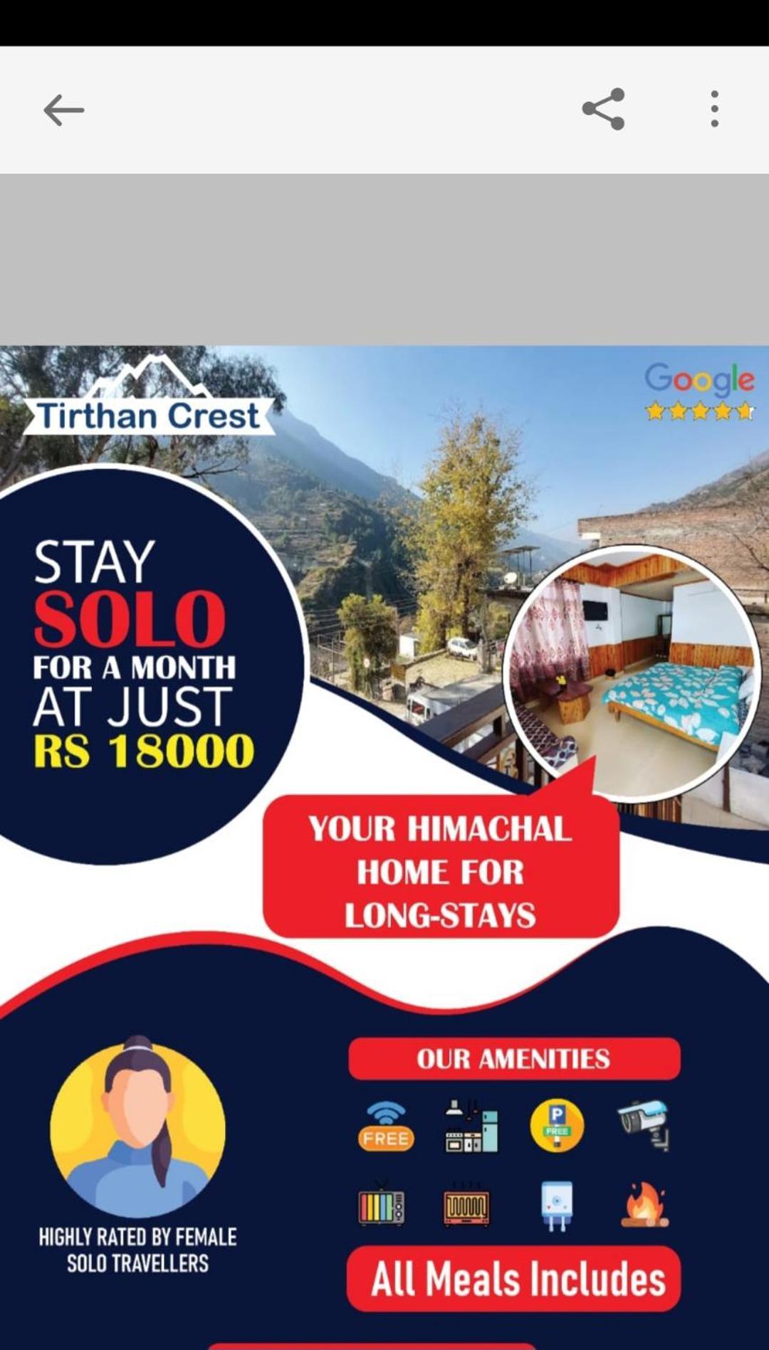 Tirthan Crest Homestay Banjār エクステリア 写真